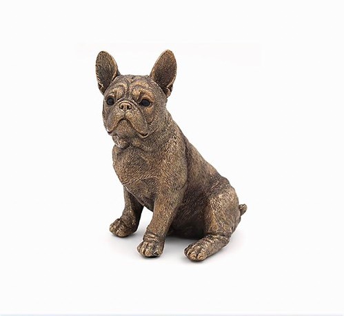 Bronzed Sitting French Bulldog - Click Image to Close